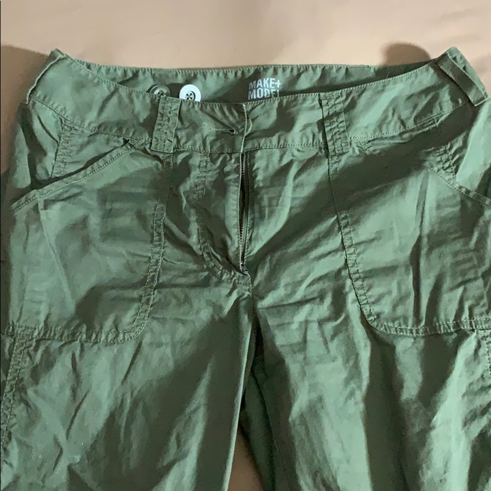 Wide leg cargo pants